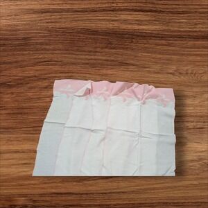 Pink & White Table Napkins Fleur-De-Lis Cutout Design Linen Blend 15x10 Set Of 4